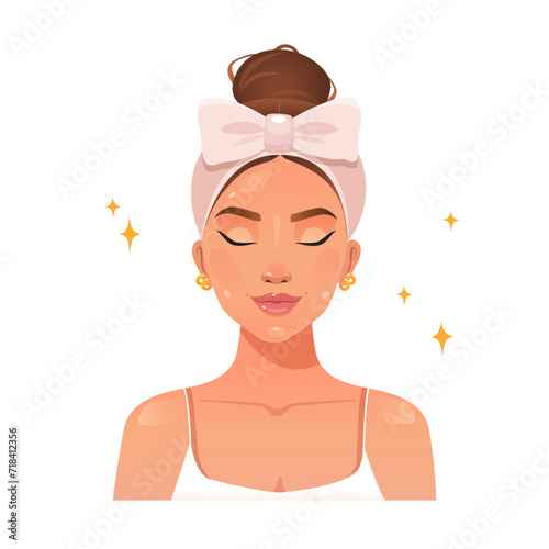 Relaxing woman at spa salon 
