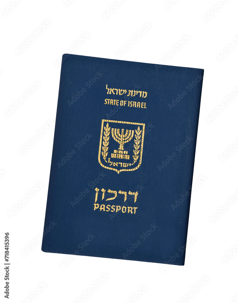 Israeli passport isolated cutout on transparent Israeli passport isolated cutout on transparent