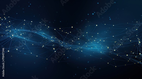 Futuristic technology wave. Abstract communication background with connecting dots and lines.,Abstract waves with moving particles. Big data analysis.