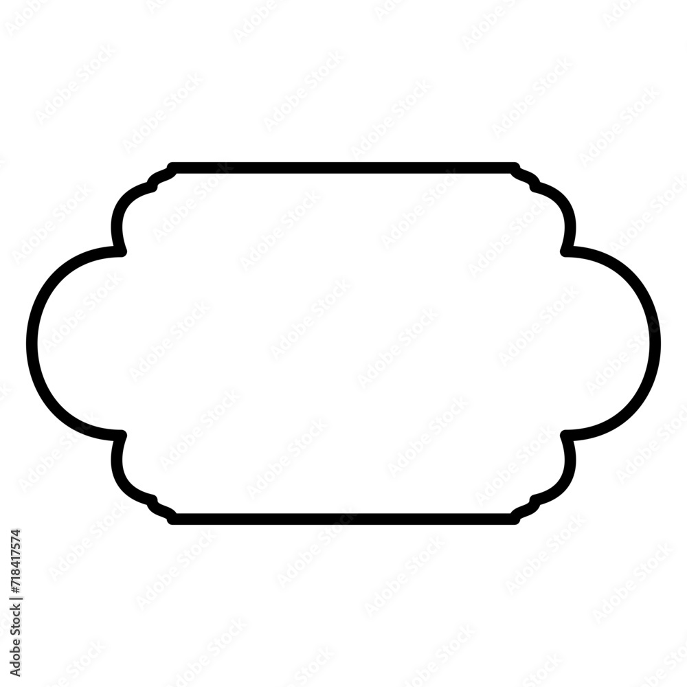 Fototapeta premium Islamic frame shape lines style