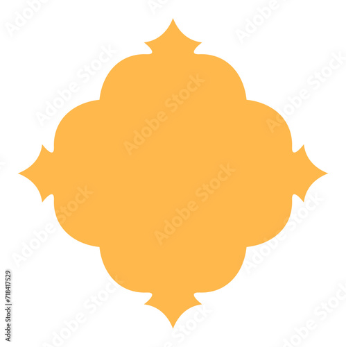 islamic shape illustration flat arabic window frame