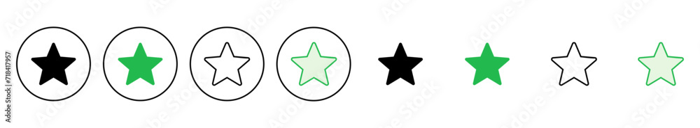 Fototapeta premium Star Icon set. rating icon vector. favourite star icon