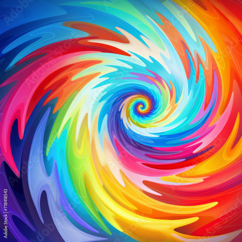Psychedelic dreamy rainbow swirl celestial spiral meditation mandala focus trippy background artistic paint style 