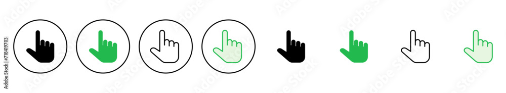 Hand icon set. hand vector icon, palm,click Hand icon set. hand vector icon, palm,click