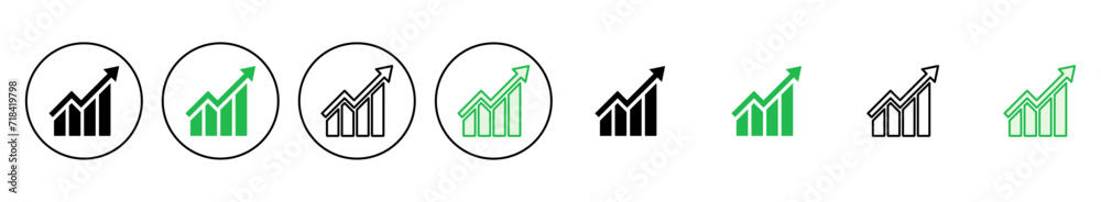 Growing graph Icon set. Chart icon. diagram icon Growing graph Icon set. Chart icon. diagram icon