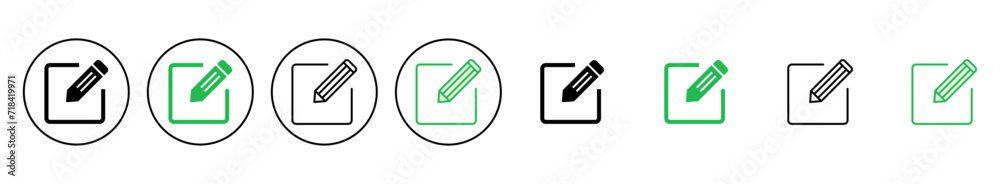 Edit icon set. edit document icon. edit text icon. pencil. sign up