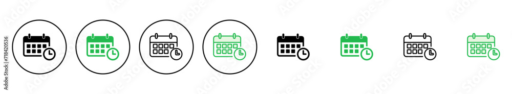 Calendar icon set. Calender symbol. calendar vector icon Calendar icon set. Calender symbol. calendar vector icon