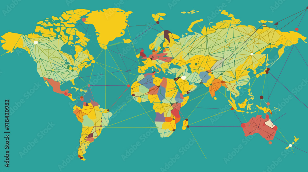 Obraz premium World wide business concept image. Vector illustration.