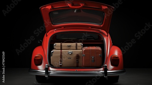 A car trunk with clean and minimalist aesthetics AI generated