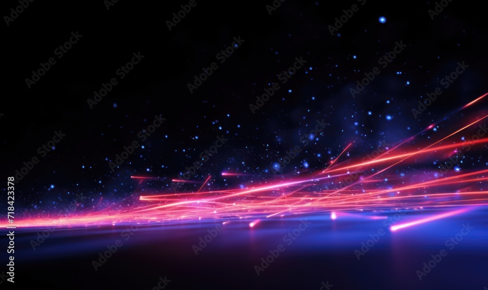 abstract background with glowing lines and particles. abstract background with glowing lines and particles.