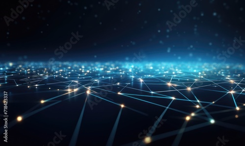 Abstract technology background with connecting dots and lines. Network concept.