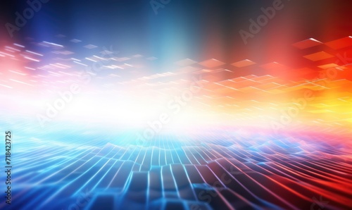 abstract technology background with a glowing particles