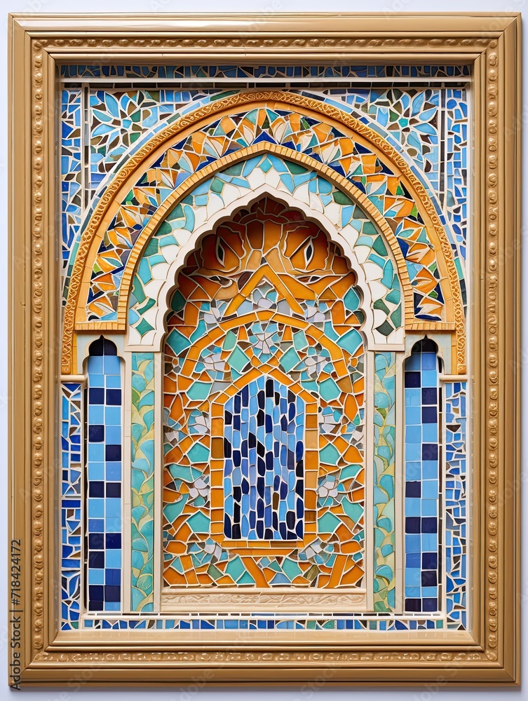 Exquisite Framed Moroccan Tile Mosaics - Enchanting Prints of Mesmerizing Mosaic Patterns
