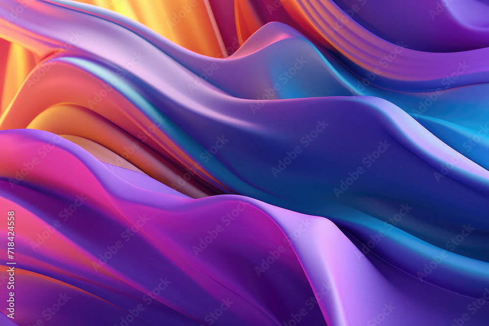 Full color flow wave trendy background. Fluid flow background. Fluid wave.