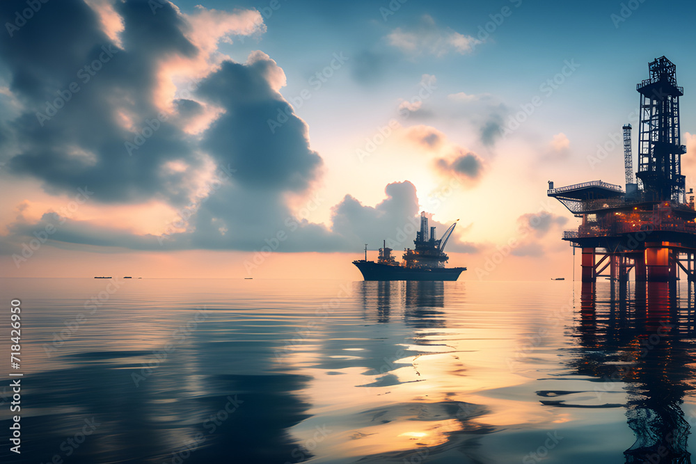 Oil rigs in the sea: energy mining on the seafloor generative ai Oil rigs in the sea: energy mining on the seafloor generative ai