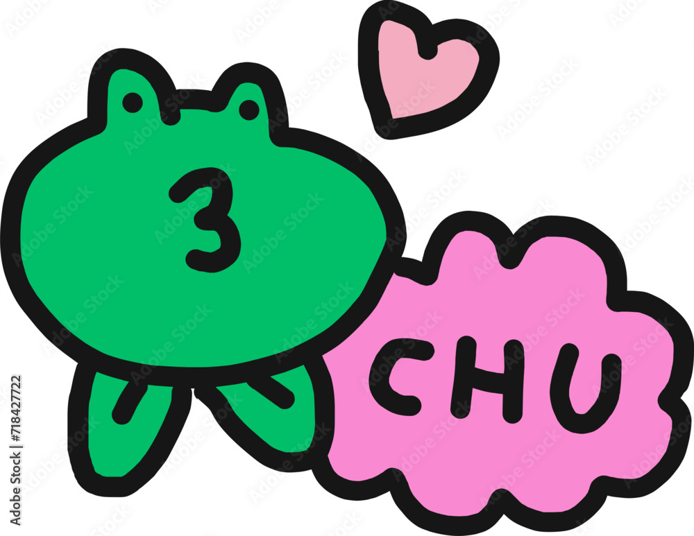 Naklejka premium 개구리