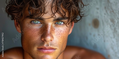 A handsome athletic man clo...