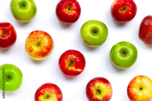 Fresh apples on white background.