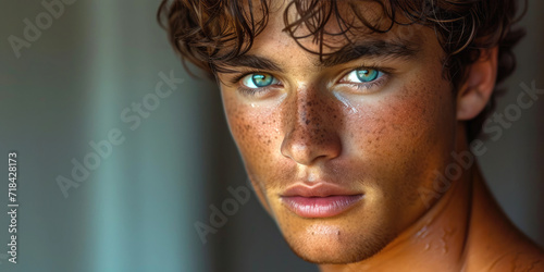 A handsome athletic man clo...