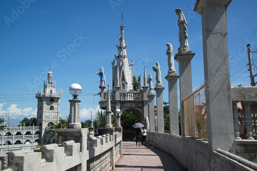 The Monastery of the Holy Eucharist, also known as the Our Lady of Lindogon Shrine and commonly known as the Simala Shrine or the Simala Parish Church is a Roman Catholic pilgrimage church.