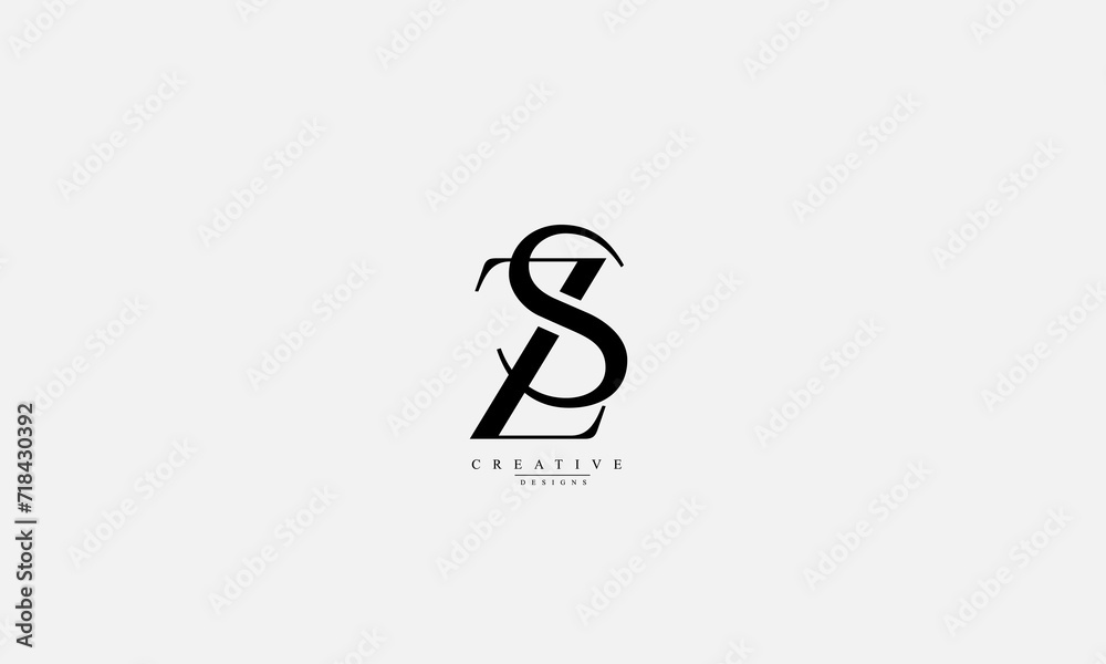 Alphabet letters Initials Monogram logo ZS SZ Z S