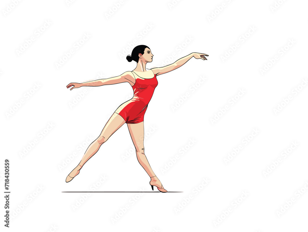 girl dancing of a ballerina girl dancing of a ballerina
