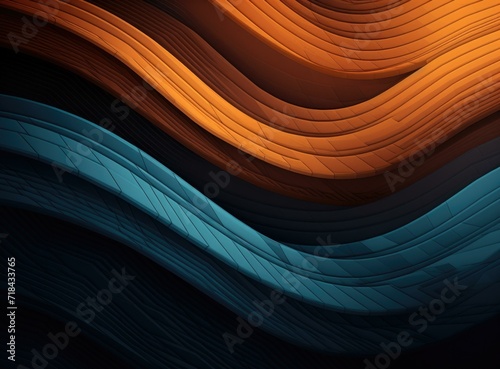 Abstract waves wallpaper. Generative AI.