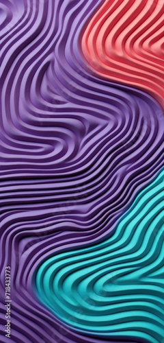 3d rendering of a colorful wave pattern. Generative AI.