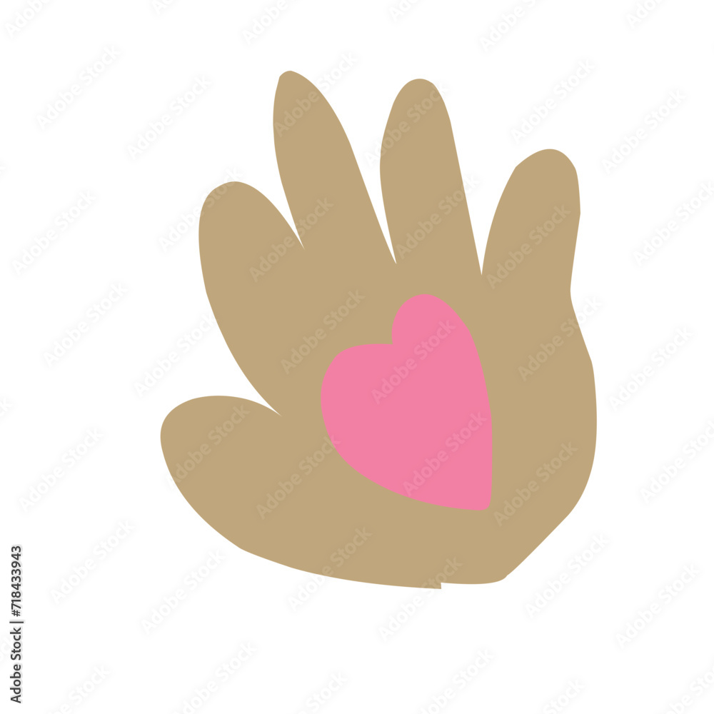 Hands holding heart, giving and sharing love to people Hands holding heart, giving and sharing love to people