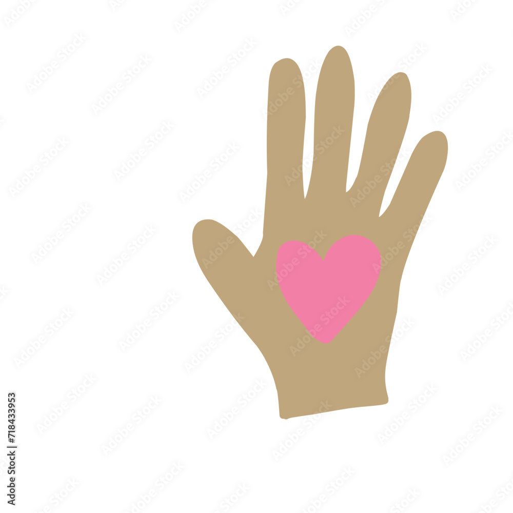 Hands holding heart, giving and sharing love to people Hands holding heart, giving and sharing love to people
