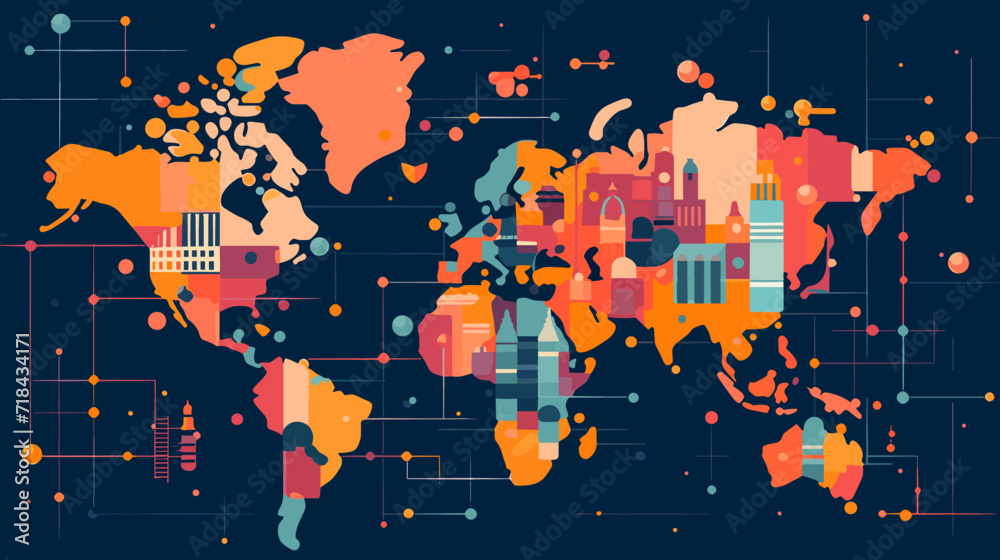 World wide business concept image. Vector illustration. World wide business concept image. Vector illustration.