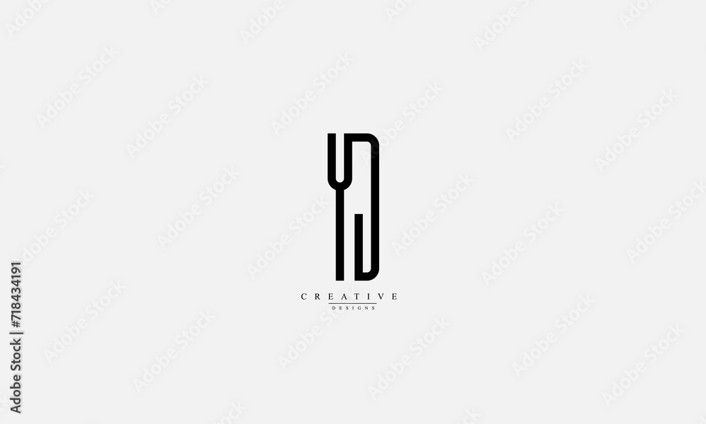 Alphabet letters Initials Monogram logo YD DY Y D Alphabet letters Initials Monogram logo YD DY Y D