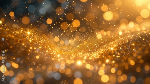 Golden glitter is sprinkled around adding to the festive and elegant mood of the image. Ai generated