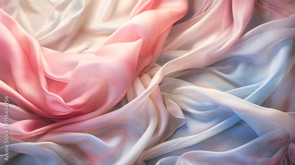 Luxurious Pink Silk Textile, Smooth and Soft Satin Material, Fashionable Background with Elegant Texture Luxurious Pink Silk Textile, Smooth and Soft Satin Material, Fashionable Background with Elegant Texture