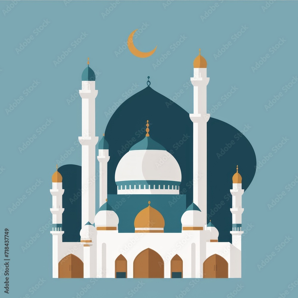 illustration of a icons mosque. icon set Ramadan or Ramadhan. icon set vector mosque. Ramadhan icons set promotion. benner. poster. Islamic. ikon masjid. 4k high quality. idea mosque Ramadan
