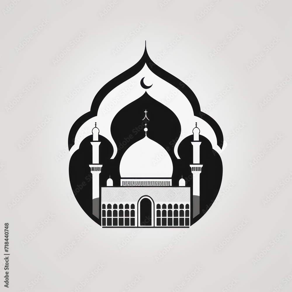 illustration of an Mosque design, set of icons for design mosque, mosque Islamic Ramadhan, elements mosque muslim	
