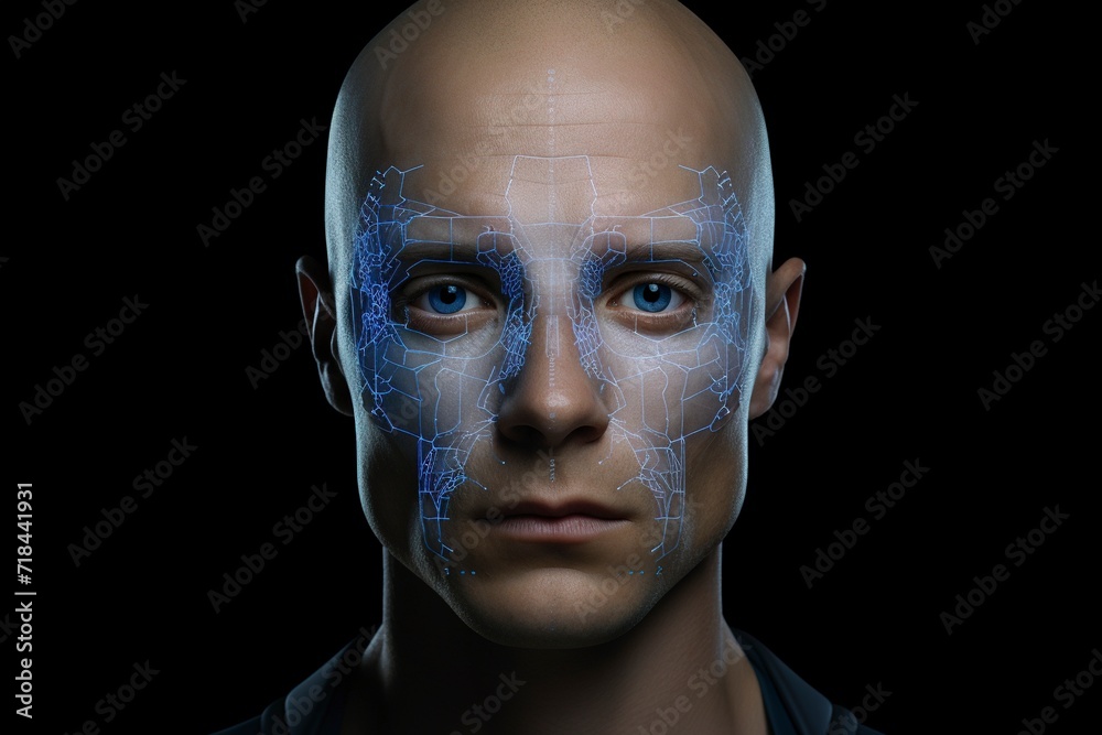 portrait of a robot man with generative ai portrait of a robot man with generative ai