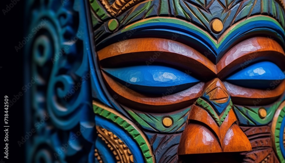 Indigenous cultures showcase vibrant patterns, ancient traditions, and spiritual masks generated by AI