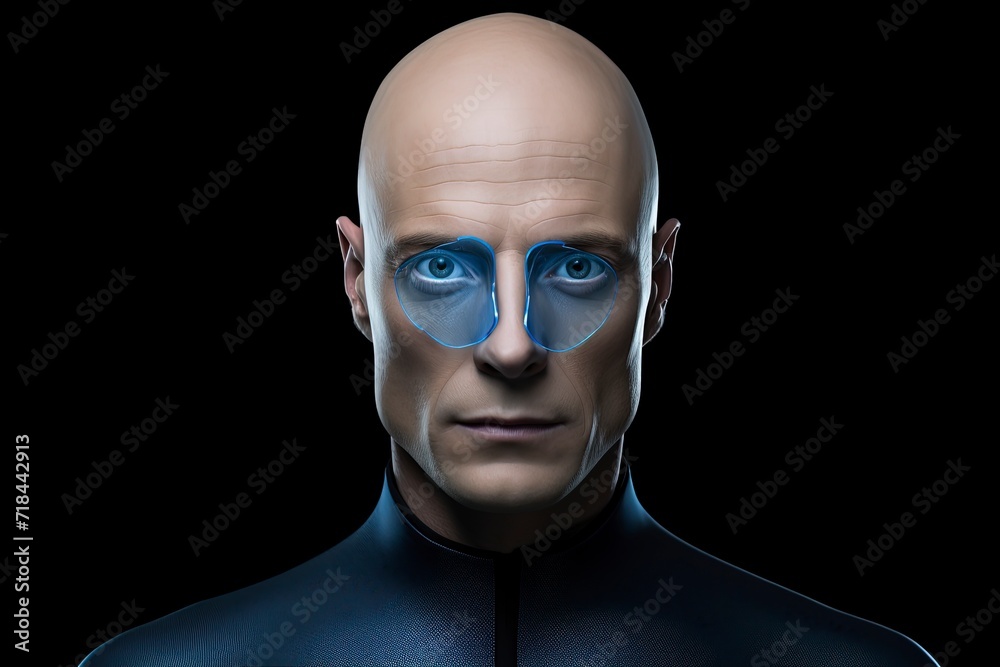 portrait of a robot man with generative ai portrait of a robot man with generative ai