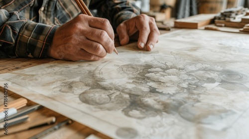 designer working in atelier