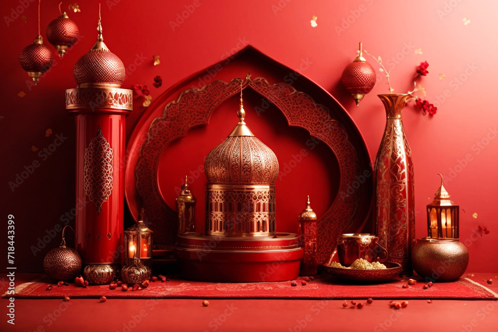 Ramadan Kareem Elegant illustration Design Template with Islamic Decorative Background