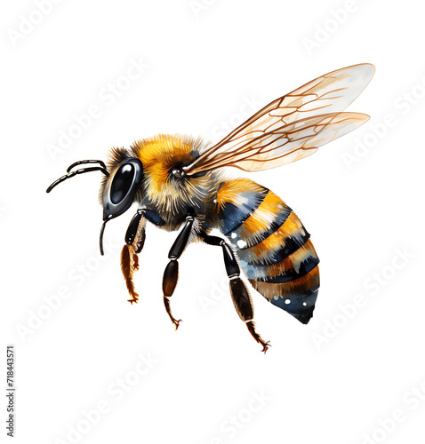 Watercolor Honey Bee Clipart, Spring Garden Bee and Honey Drips Clipart, Bee Illustrations, Beehive 