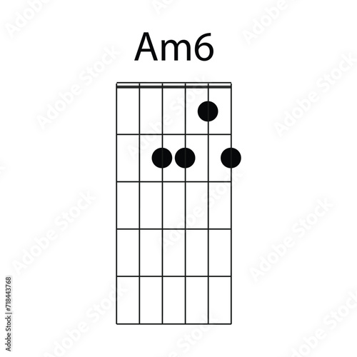 guitar chord icon Am6