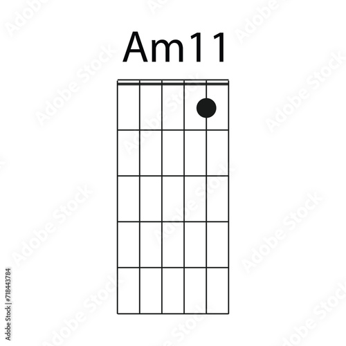 guitar chord icon Am11