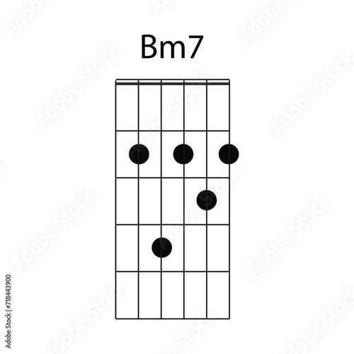 Bm7 guitar chord icon