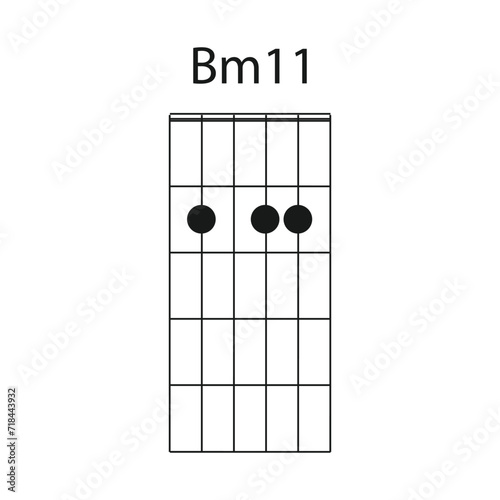 Bm11 guitar chord icon