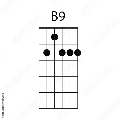 B9 guitar chord icon