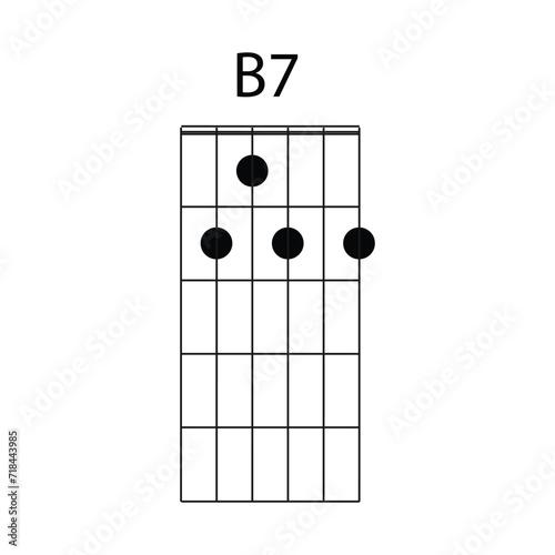 B7 guitar chord icon