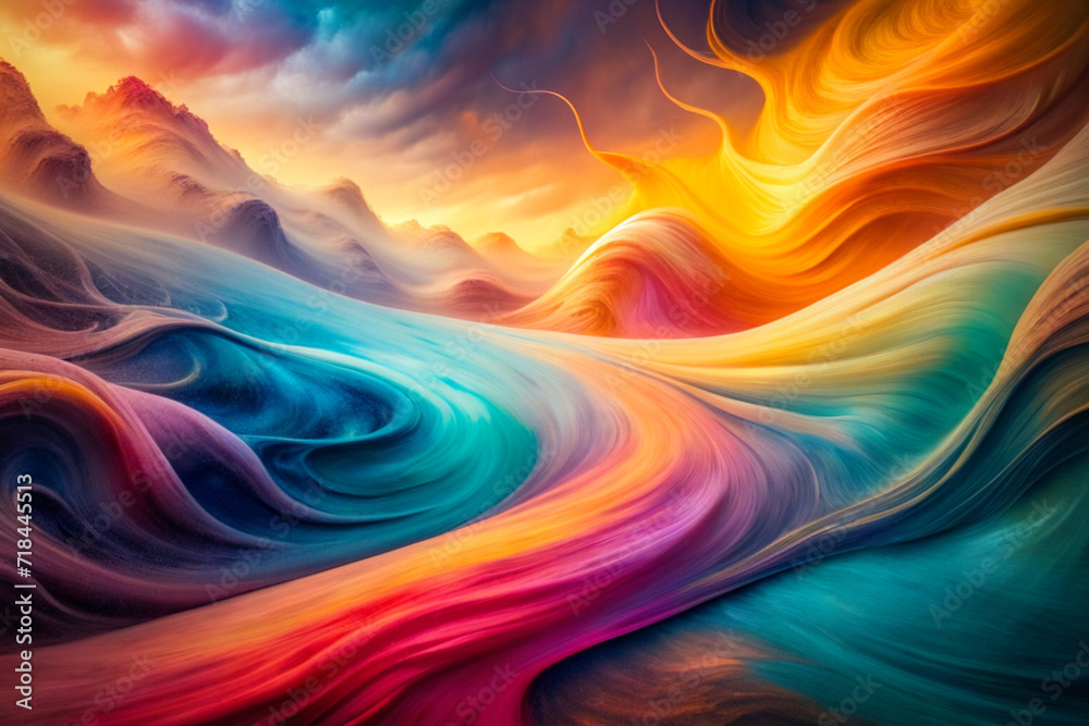 Abstract Flow of Hues Ultimate Harmony