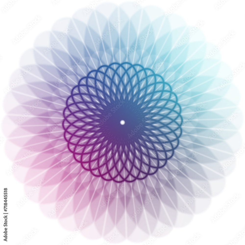 An abstract cut out transparent iridescent star burst design element. An abstract cut out transparent iridescent star burst design element.